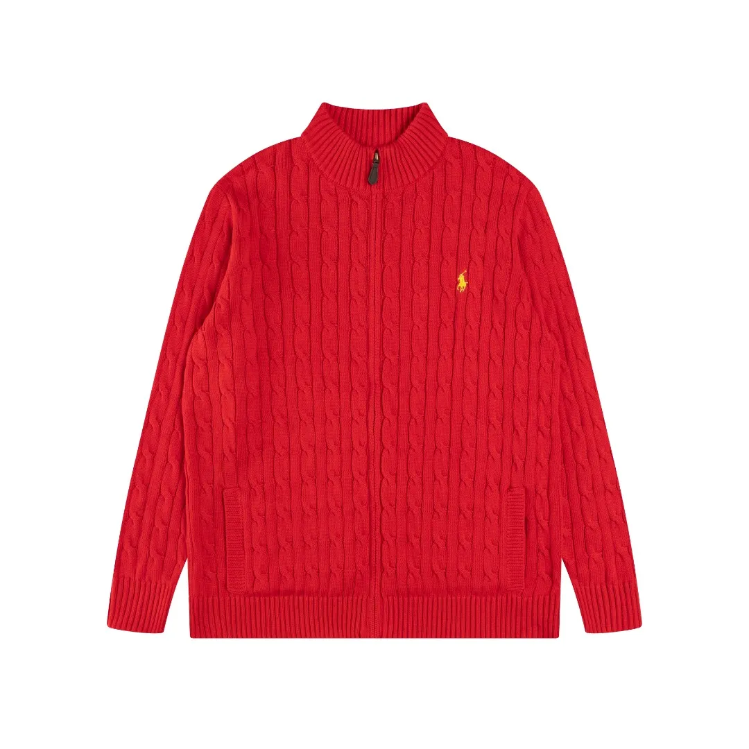 P260 #R98 RALPH LAUREN Ralph Lauren nine-color classic small label embroidery logo full zipper knitted cable cardigan sweater, high-density LOGO embroidery on the chest, original customization of tag accessories. Made of pure cotton yarn, pure cotton is skin-friendly and comfortable, small label war horse embroidered twist zipper cardigan sweater 🐎 high quality, follow the blogger to learn how to wear it! Let’s buy a Ralph Lauren cable sweater. It’s a super hard-to-find series after it became popular. It’s hard to find one on the official website. It’s simple and practical to wear, with a lazy and loose feel. The thickened fabric has more texture, feels soft and delicate, and has a loose fit. Whether worn alone or layered, you can wear different styles of fashion with just one piece!   Size：XS S M L
